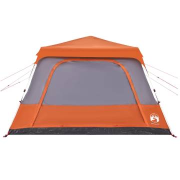 Family Tent Dome 10-Person Grey and Orange Quick Release