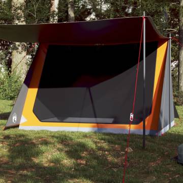 Camping Tent 2-Person Grey and Orange Waterproof