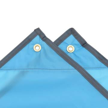 Rain Poncho with Hood 2-in-1 Design Blue 223x145 cm