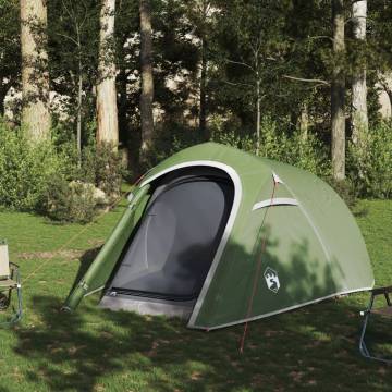 Camping Tent Tunnel 3-Person Green Waterproof