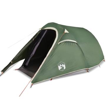 Camping Tent Tunnel 3-Person Green Waterproof