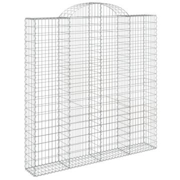 Arched Gabion Baskets 4 pcs 200x30x200/220 cm Galvanised Iron