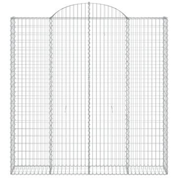 Arched Gabion Baskets 4 pcs 200x30x200/220 cm Galvanised Iron