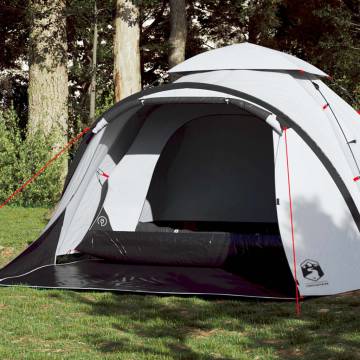 Camping Tent Dome 3-Person White Blackout Fabric Quick Release