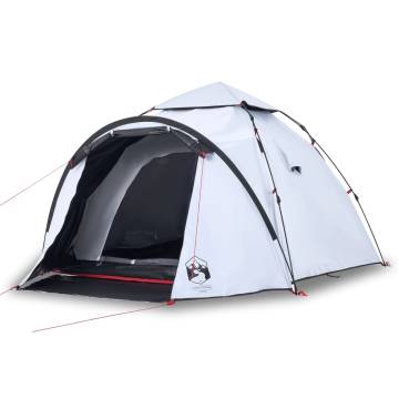 Camping Tent Dome 3-Person White Blackout Fabric Quick Release