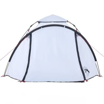 Camping Tent Dome 3-Person White Blackout Fabric Quick Release