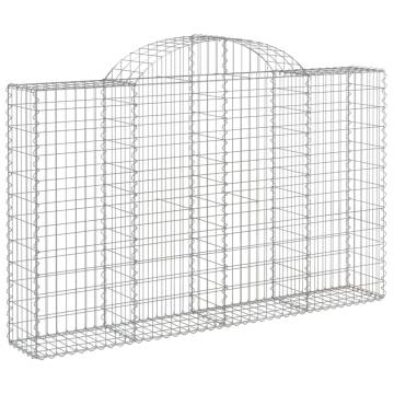 Arched Gabion Baskets 18 pcs 200x30x120/140 cm Galvanised Iron