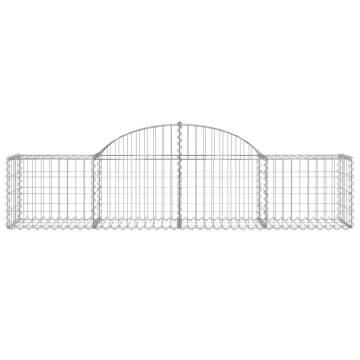 Arched Gabion Baskets 30 pcs 200x50x40/60 cm Galvanised Iron