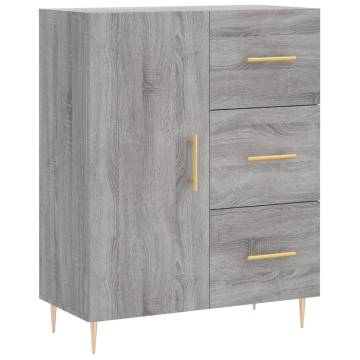 Highboard Grey Sonoma 69.5x34x180 cm Engineered Wood