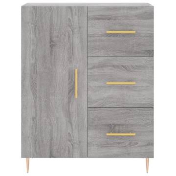 Highboard Grey Sonoma 69.5x34x180 cm Engineered Wood