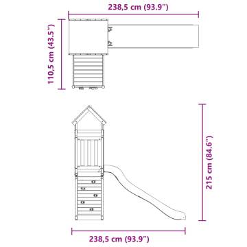 Outdoor Playset Solid Wood Pine