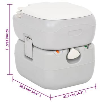 Portable Camping Toilet and Handwash Stand Set with Water Tank