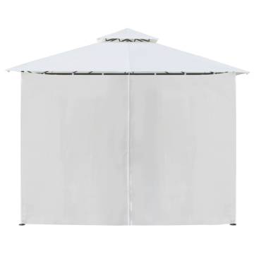 Gazebo with Curtains 600x298x270 cm White 180g/m²