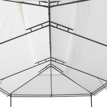 Gazebo with Curtains 600x298x270 cm White 180g/m²