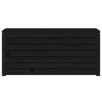 Garden Box Black 101x50.5x46.5 cm Solid Wood Pine