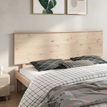 Bed Headboard 204x6x82.5 cm Solid Wood Pine