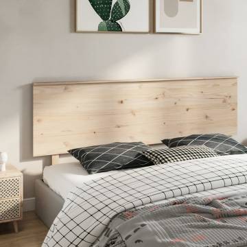 Bed Headboard 204x6x82.5 cm Solid Wood Pine