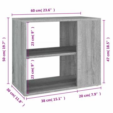 Side Cabinet Grey Sonoma 60x30x50 cm Engineered Wood