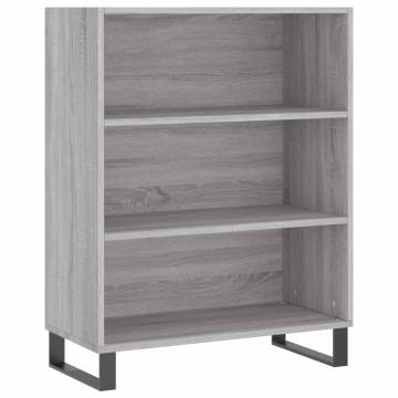 Highboard Grey Sonoma 69.5x34x180 cm Engineered Wood