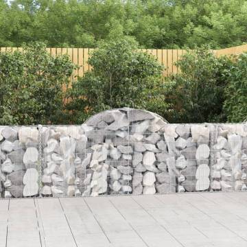 Arched Gabion Baskets 40 pcs 200x30x80/100 cm Galvanised Iron