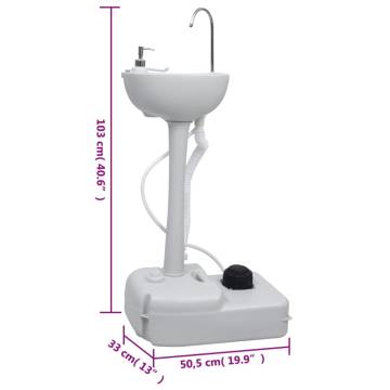 Portable Camping Toilet and Handwash Stand Set with Water Tank