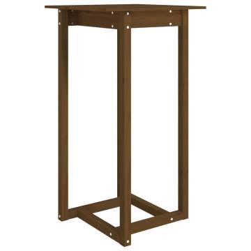 Bar Table Honey Brown 60x60x110 cm Solid Wood Pine