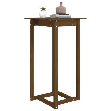 Bar Table Honey Brown 60x60x110 cm Solid Wood Pine