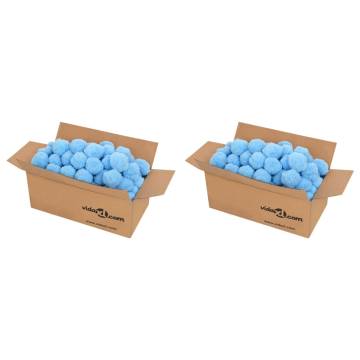 Anti Bacteria Pool Filter Balls Blue 1400 g Polyethylene