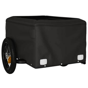 Bike Trailer Black 30 kg Iron