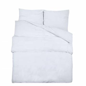 Duvet Cover Set White 225x220 cm Cotton