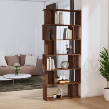 Book Cabinet/Room Divider Brown Oak 80x24x192 cm Engineered Wood