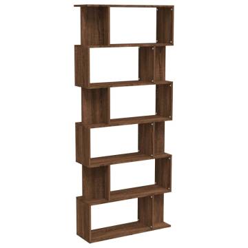 Book Cabinet/Room Divider Brown Oak 80x24x192 cm Engineered Wood