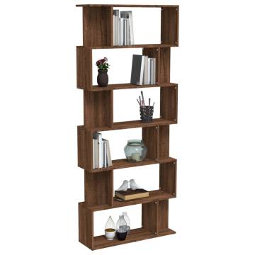 Book Cabinet/Room Divider Brown Oak 80x24x192 cm Engineered Wood