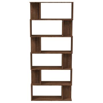 Book Cabinet/Room Divider Brown Oak 80x24x192 cm Engineered Wood