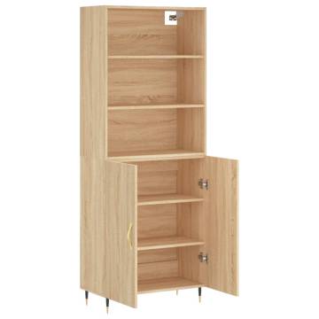 Highboard Sonoma Oak 69.5x34x180 cm Engineered Wood