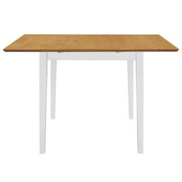 Extendable Dining Table White (80-120)x80x74 cm MDF