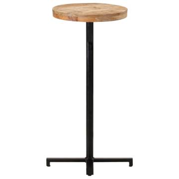 Bar Table Round Ø50x110 cm Rough Mango Wood