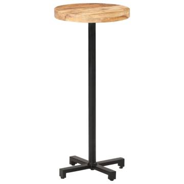 Bar Table Round Ø50x110 cm Rough Mango Wood