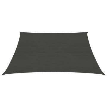 Sunshade Sail 160 g/m² Anthracite 7x7 m HDPE