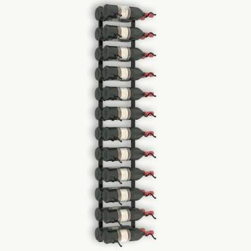 Wall-mounted Wine Rack for 24 Bottles Black Iron