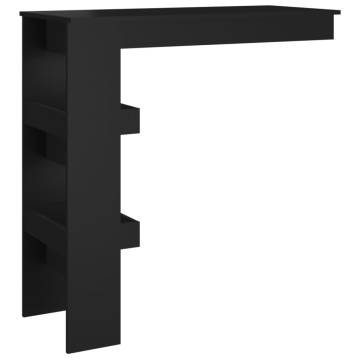 Wall Bar Table Black 102x45x103.5 cm Engineered Wood