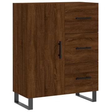 Highboard Brown Oak 69.5x34x180 cm Engineered Wood