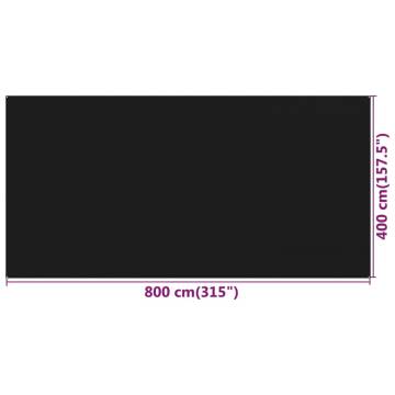 Tent Carpet 400x800 cm Black HDPE