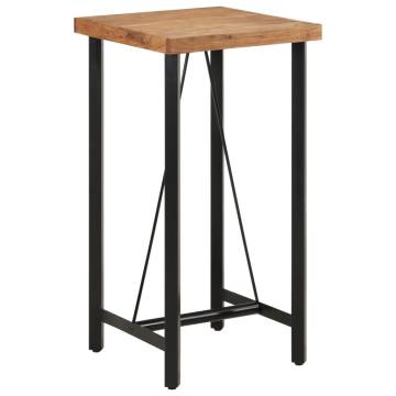 Bar Table 55x55x107 cm Solid Wood Acacia and Iron