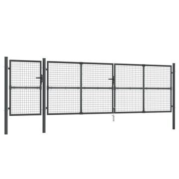 Mesh Garden Gate Anthracite 500x175 cm Galvanised Steel