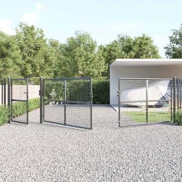 Mesh Garden Gate Anthracite 500x175 cm Galvanised Steel