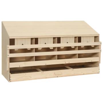 Chicken Laying Nest 4 Compartments 106x40x59 cm Solid Pine Wood