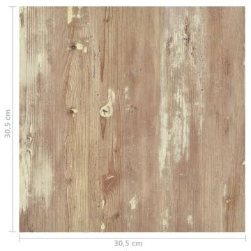 Self-adhesive Flooring Planks 20 pcs PVC 1.86 m² Brown