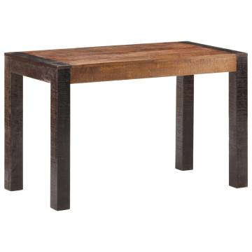 Dining Table 120x60x76 cm Solid Rough Mango Wood