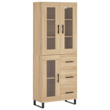 Highboard Sonoma Oak 69.5x34x180 cm Engineered Wood